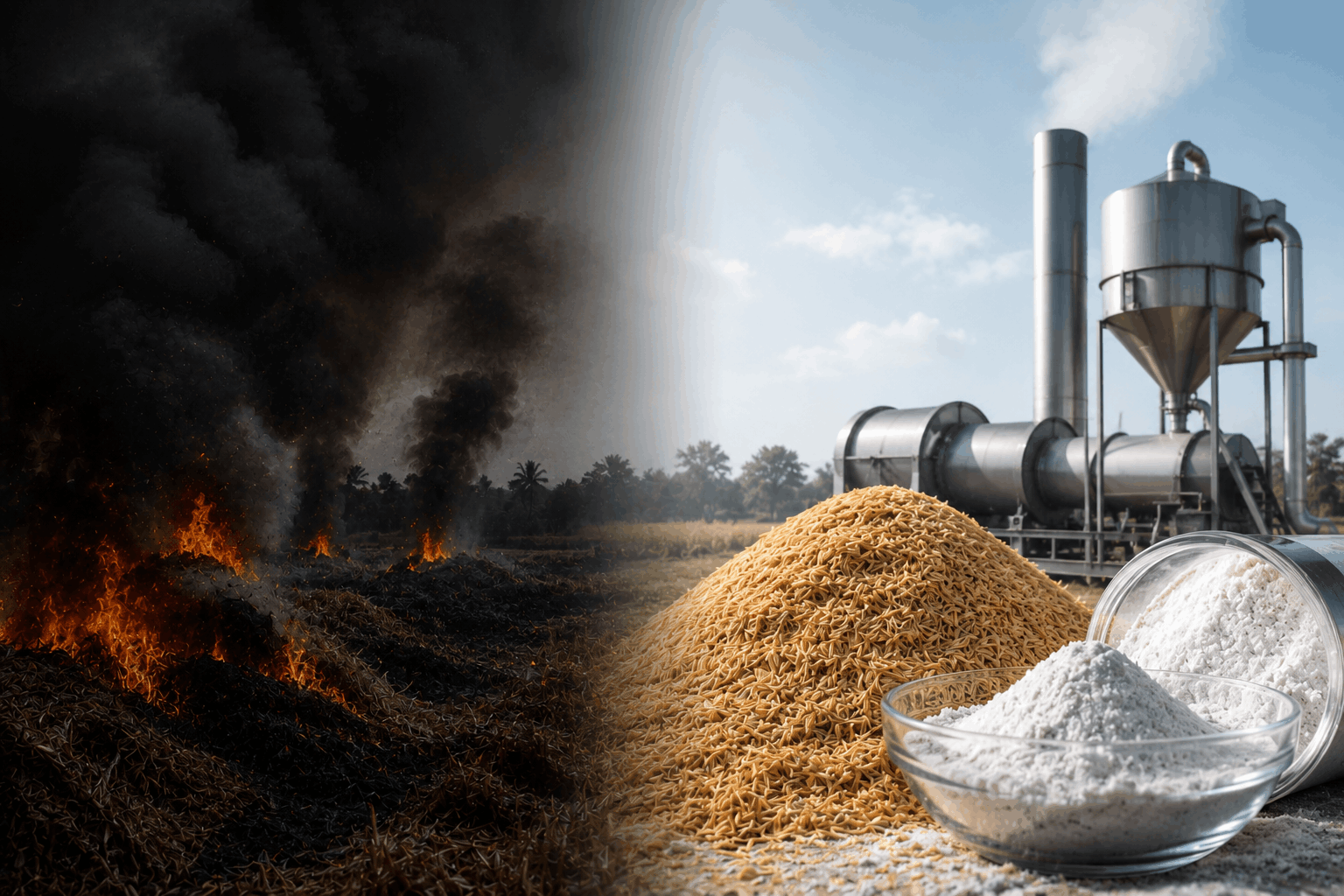 Open-field burning mitigation